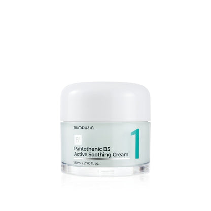 [numbuzin] No.1 Pantothenic B5 Active Soothing Cream Soft Hydrating Finish 80ml Set (+6 Pads)