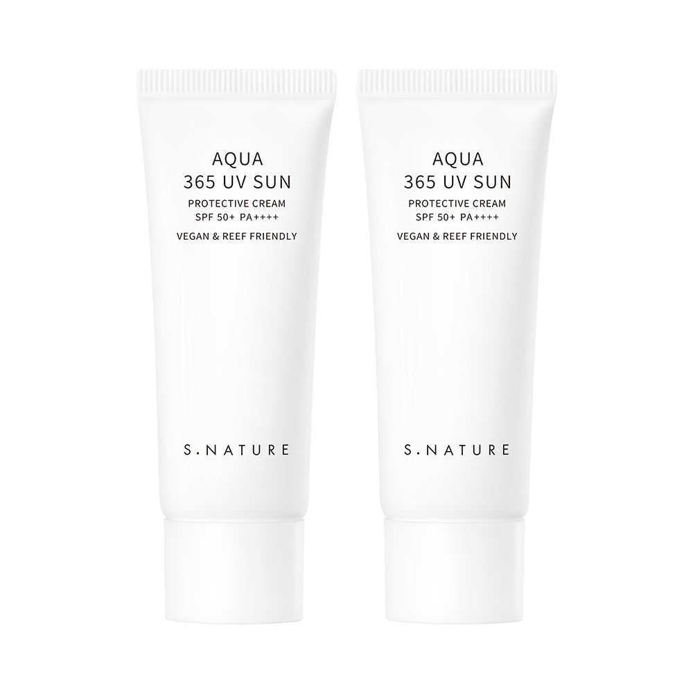 [S.NATURE] Aqua 365 UV Sun Cream – Lightweight Fresh Finish (40 ml × 2)