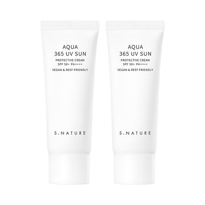 [S.NATURE] Aqua 365 UV Sun Cream – Lightweight Fresh Finish (40 ml × 2)