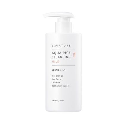 [S.NATURE] Aqua Rice Cleansing Milk Soft Creamy Texture Fresh Finish 280 ml
