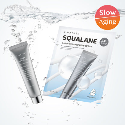 [S.NATURE] Aqua Squalane Cream Wrapping Sheet Mask Soft Moist Finish | 4 Sheets