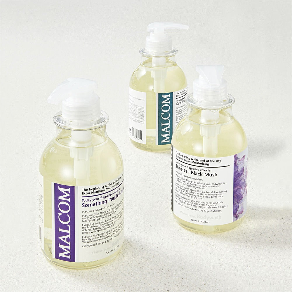 [MALCOM] pH-Balanced Allergy-Free Body Wash Hydrating Clean Finish 520ml (5 Scents)