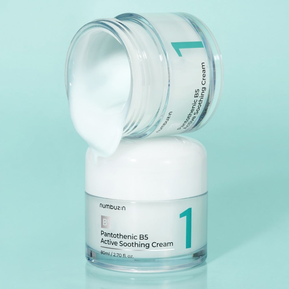 [numbuzin] No.1 Pantothenic B5 Active Soothing Cream Soft Hydrating Finish 80ml Set (+6 Pads)