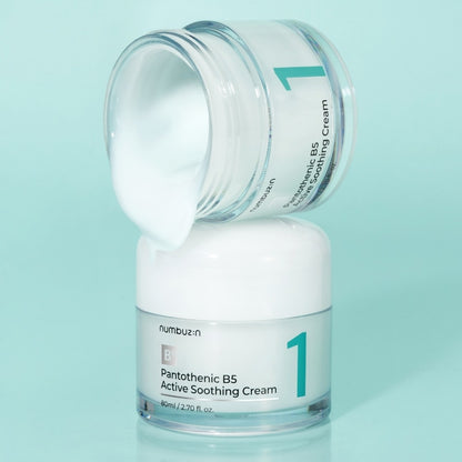 [numbuzin] No.1 Pantothenic B5 Active Soothing Cream Soft Hydrating Finish 80ml Set (+6 Pads)