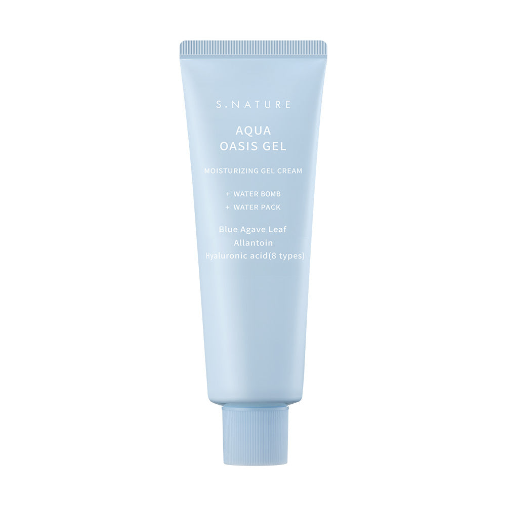[S.NATURE] Aqua Oasis Hydrating Gel Cream – Fresh Cooling Gel Finish (90 ml + Calming Pads × 2)