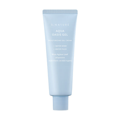 [S.NATURE] Aqua Oasis Hydrating Gel Cream – Fresh Cooling Gel Finish (90 ml + Calming Pads × 2)