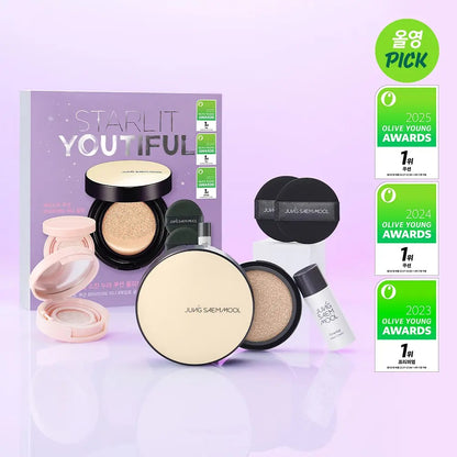 [JUNG SAEMMOOL] Essential Skin Nuder Cushion Soft Natural Finish Set (Cushion + Refill + Mini Highlighter + Water Cream 8ml)