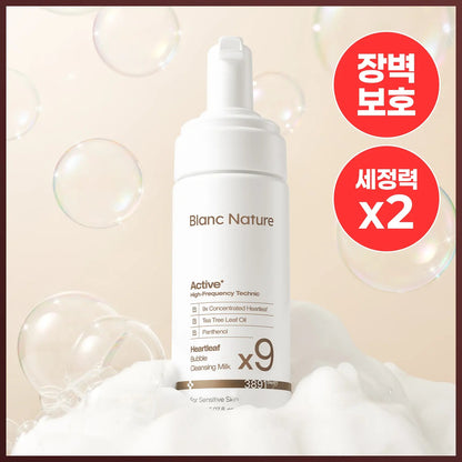 [Blanc Nature] Heartleaf Bubble Cleansing Milk Soft Fresh Finish 150ml