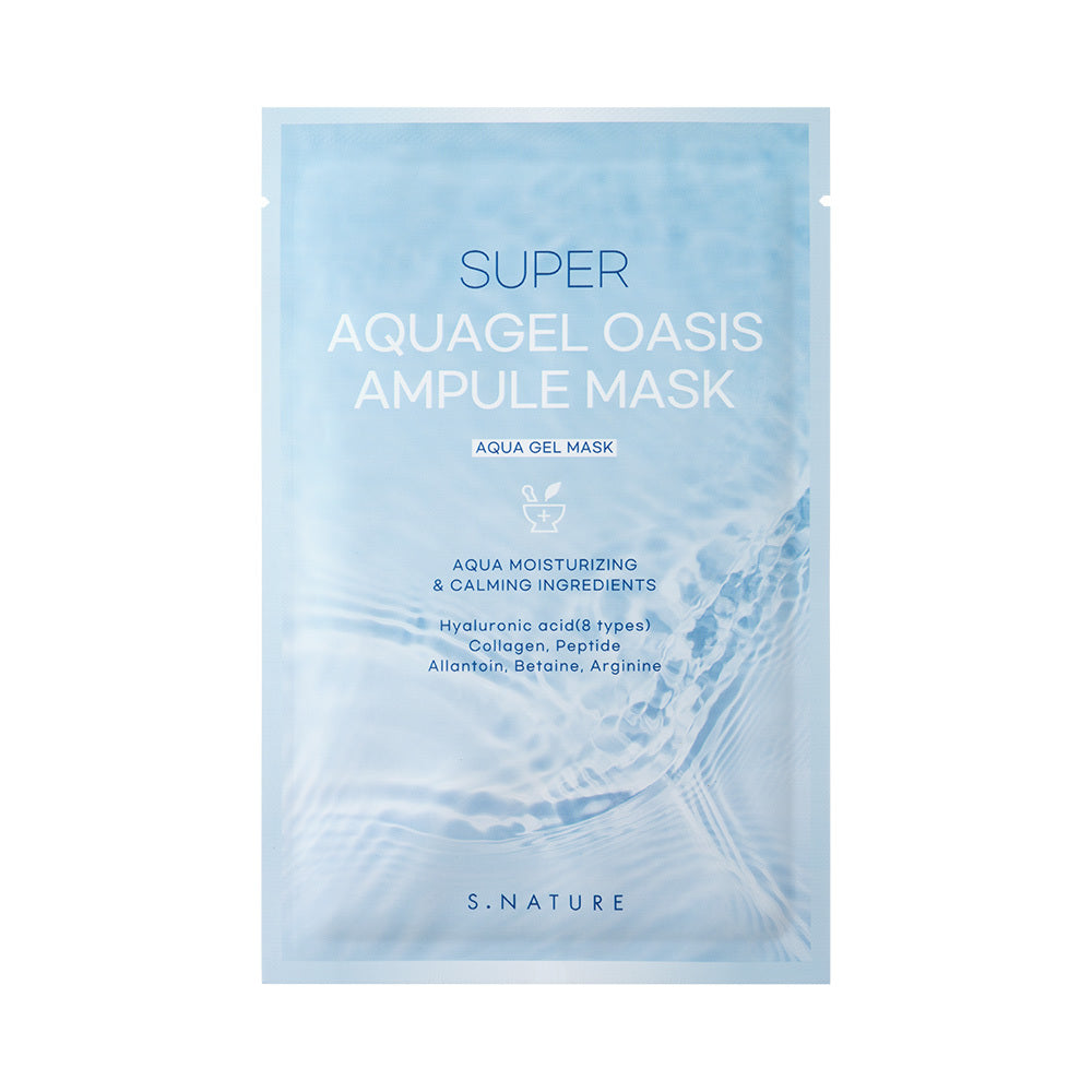 [S.NATURE] Super Aquagel Oasis Ampoule Mask Hydrating Glow Finish 10 Sheets