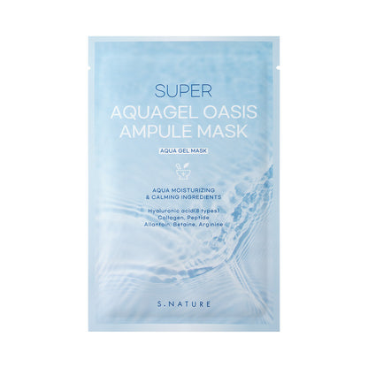 [S.NATURE] Super Aquagel Oasis Ampoule Mask Hydrating Glow Finish 10 Sheets
