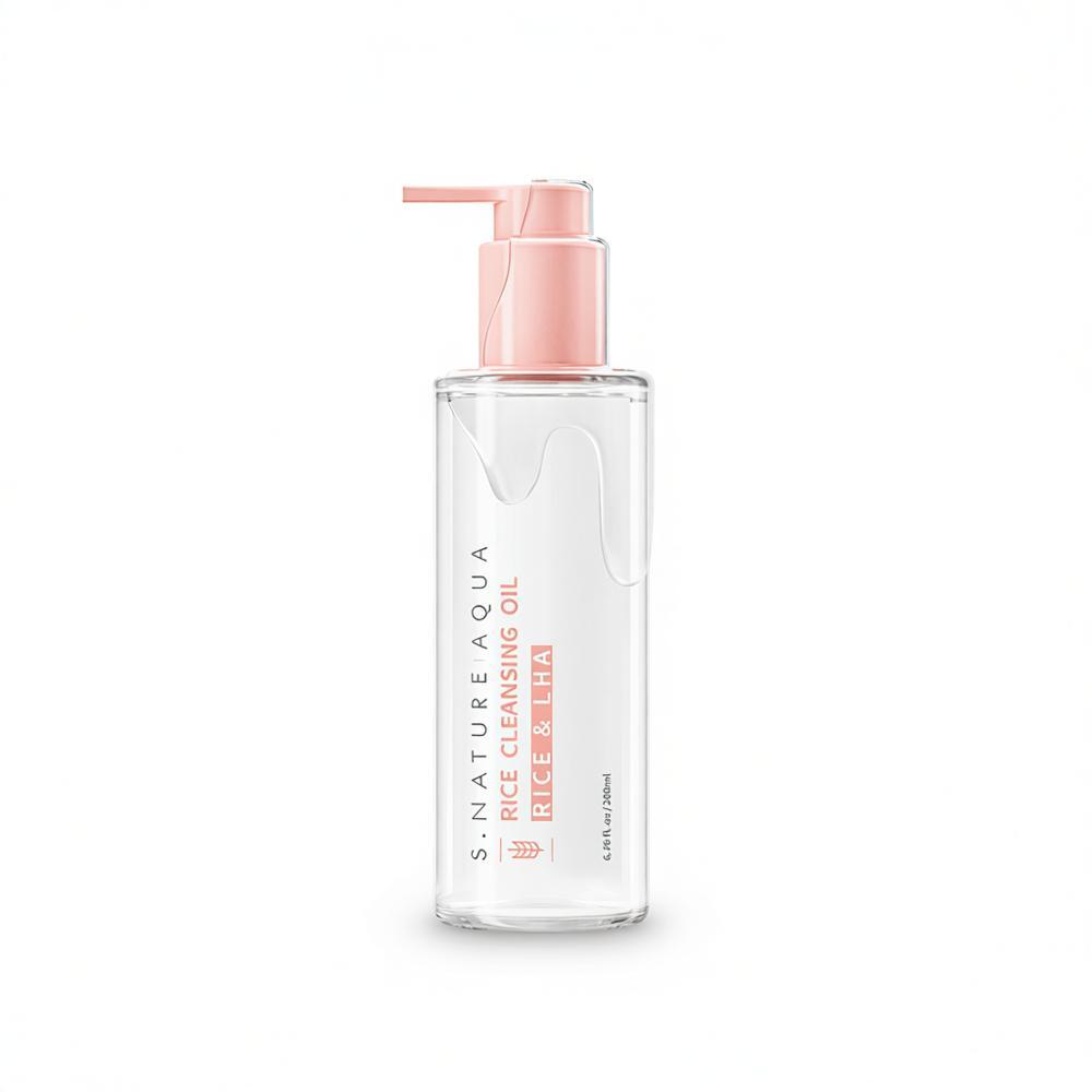 [S.NATURE] Aqua Rice Cleansing Oil – Lightweight Emulsifying Clean Finish (200 ml + Refill 200 ml)