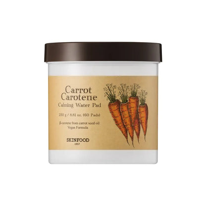 [SKINFOOD] Carrot Carotene Calming Water Pads Hydrating Fresh Finish 90 Pads (60+30)