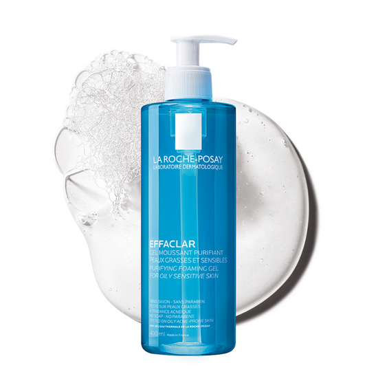 [La Roche-Posay] Effaclar Purifying Foaming Gel | Gentle Cleanser for Oily & Sensitive Skin | 400ml