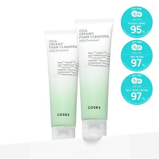 [COSRX] Pure Fit Cica Creamy Foam Cleanser Double Set | Gentle Deep Cleansing & Soothing Care 150ml + 150ml | GlowLab