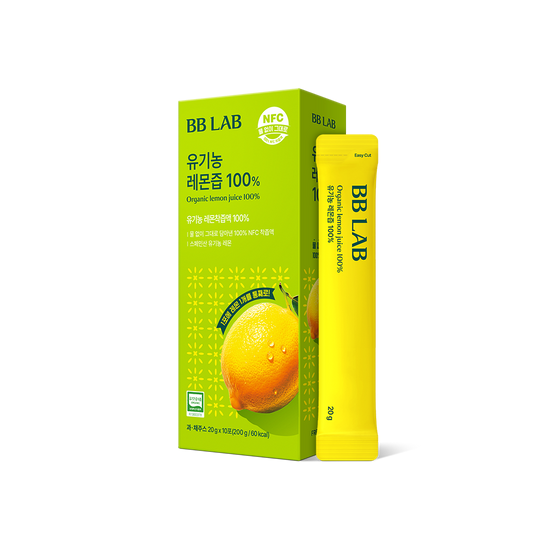 [BB LAB] Organic Lemon Juice Sticks – Refreshing Natural Citrus Blend | 10 Sticks
