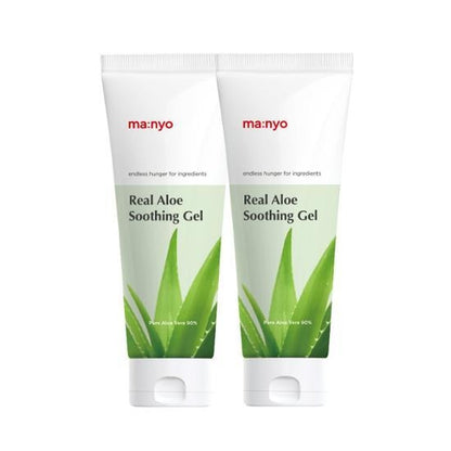 [ma:nyo Factory] Real Aloe Soothing Gel 2-for-1 Set | Cooling & Hydrating Care | 200ml x 2