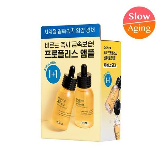 [COSRX] Full Fit Propolis Light Ampoule | Deep Hydration & Radiant Glow 40ml (1+1 Set)