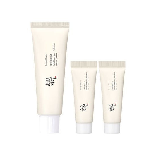 [Beauty of Joseon] Relief Sun Cream Rice + Probiotics SPF50+ PA++++ Moisturizing Finish 50ml Set (with 10ml x2 Minis) by oliveYoung