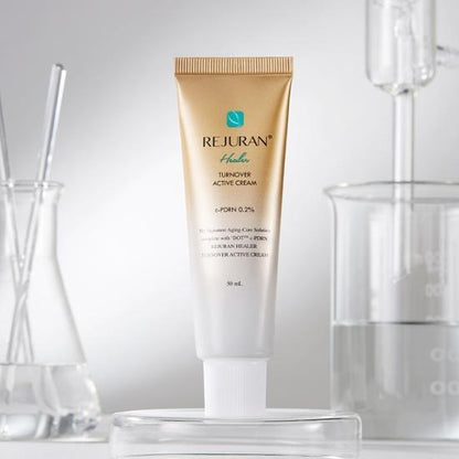 [REJURAN] Healer Turnover Active Cream – Silky Moisture Glow Face Cream 50 mL Set (+ Turnover Ampoule 5 mL)