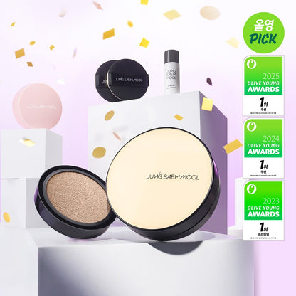 [JUNG SAEMMOOL] Essential Skin Nuder Cushion Soft Natural Finish Set (Cushion + Refill + Mini Highlighter + Water Cream 8ml)