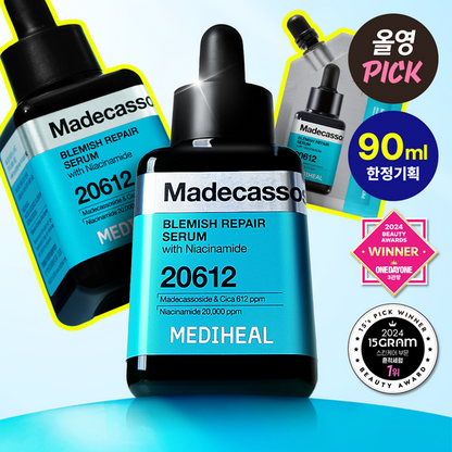 [Mediheal] Madecassoside Blemish Repair Serum | Calming Formula | 40ml + 40ml + 10ml | GlowLab