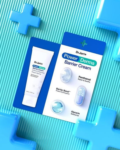[Dr.Jart+] Power Derma Barrier Cream Set | Rich Moisture & Hydrating Formula | 80ml + 7ml Mini + Tin Case