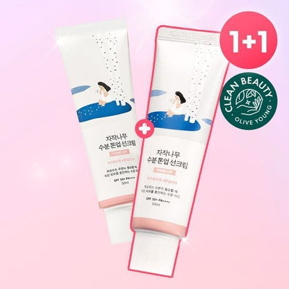 [Round Lab] Birch Juice Moisturizing Tone-Up Sunscreen SPF50+ PA++++ | 50ml x2 (1+1 Set)