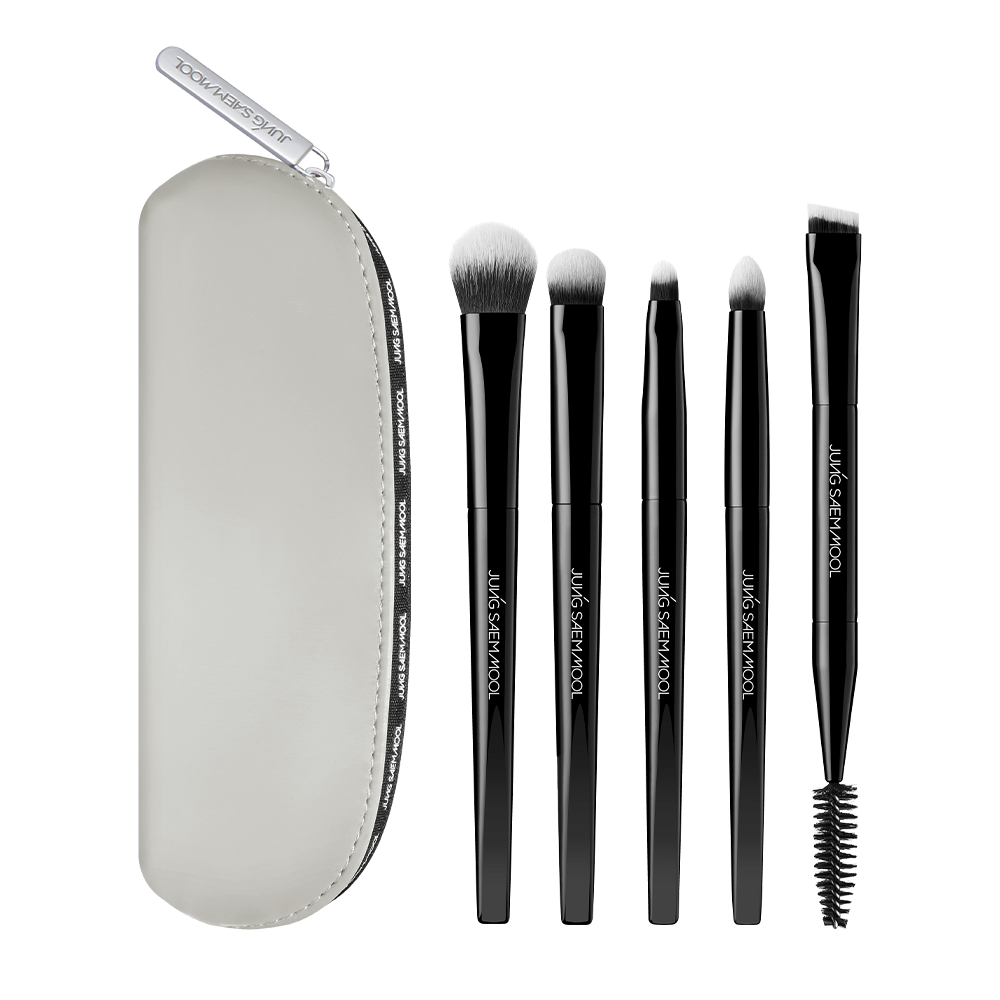 [JUNG SAEMMOOL] Masterclass Eye Brush Portable Kit Precision Blend | 5 Brushes + Pouch