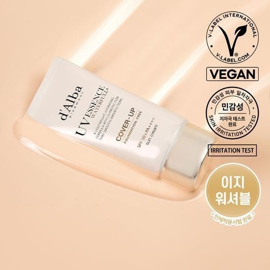 [d’Alba] Waterfull Tone-Up Sun Cream Cover Beige | Hydrating · Radiant Finish · Broad Spectrum UV Protection | 50ml