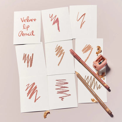 [CLIO] Velvet Lip Pencil 1.45g (+Sharpener) | Smooth Matte Color & Soft Blurring Finish