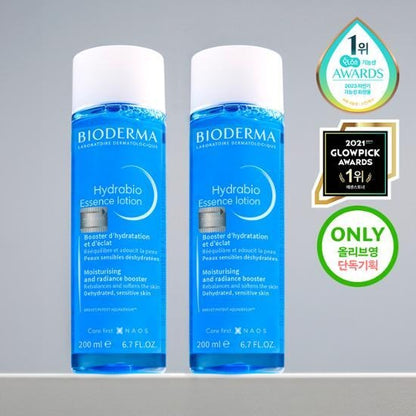[BIODERMA] Hydrabio Essence Lotion – Lightweight Dewy Hydration Finish | 200 ml x 2