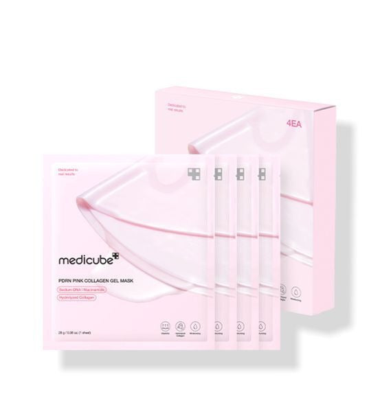 [Medicube] Pink Collagen Gel Mask – Refreshing Dewy Finish – 4 Sheet Masks
